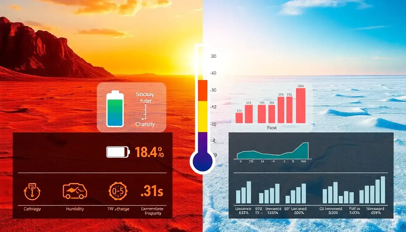 How does the degradation rate of EV batteries compare between different climate conditions