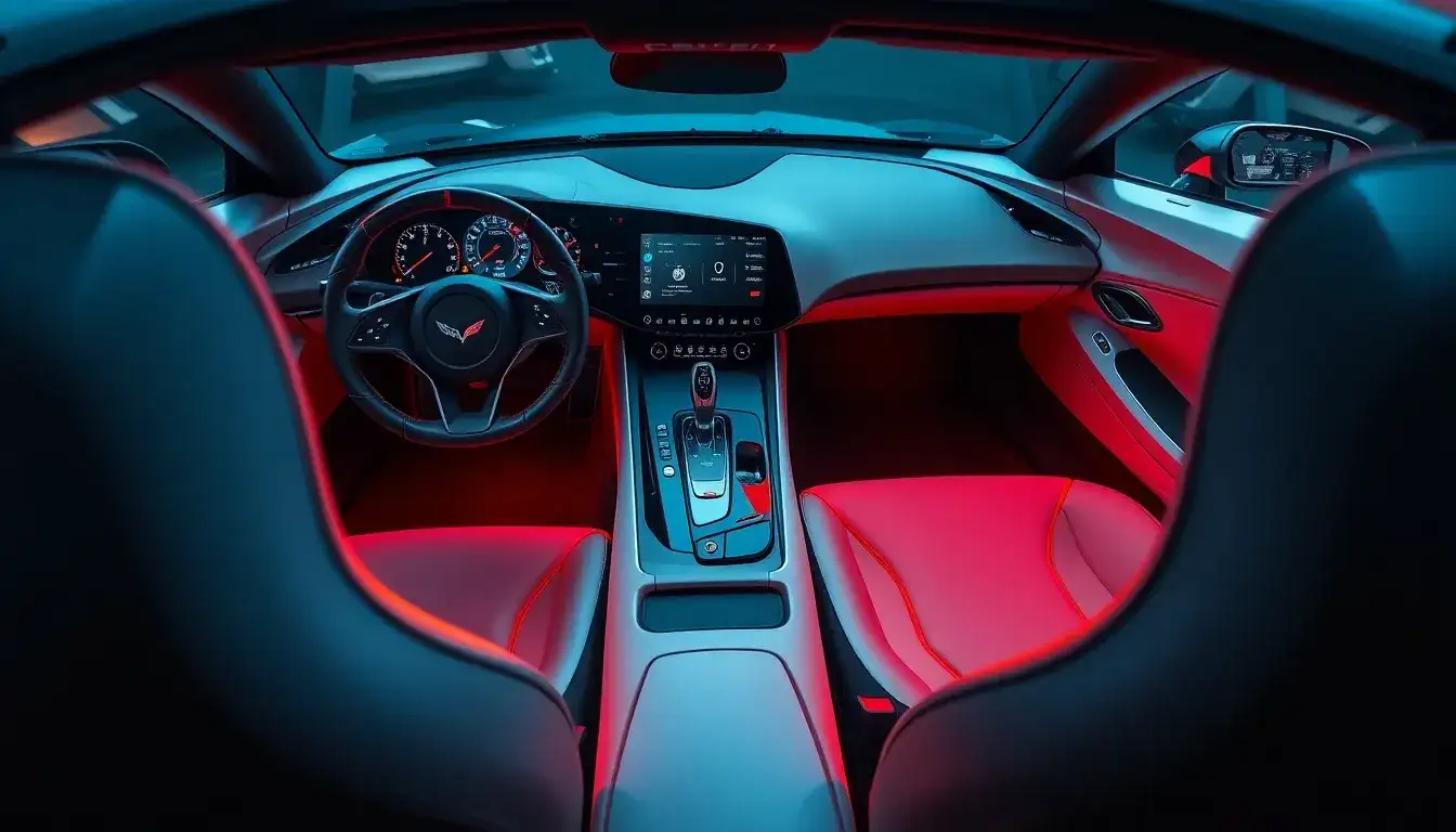 What are the unique features of the Corvette E-Ray