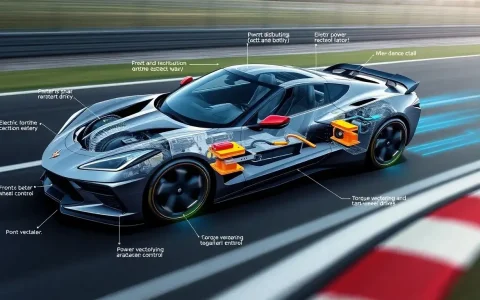 How does the Corvette E-Ray's all-wheel-drive system function