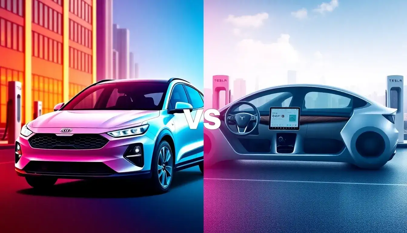 What are the key differences between the Kia EV4 and the Tesla Model 3