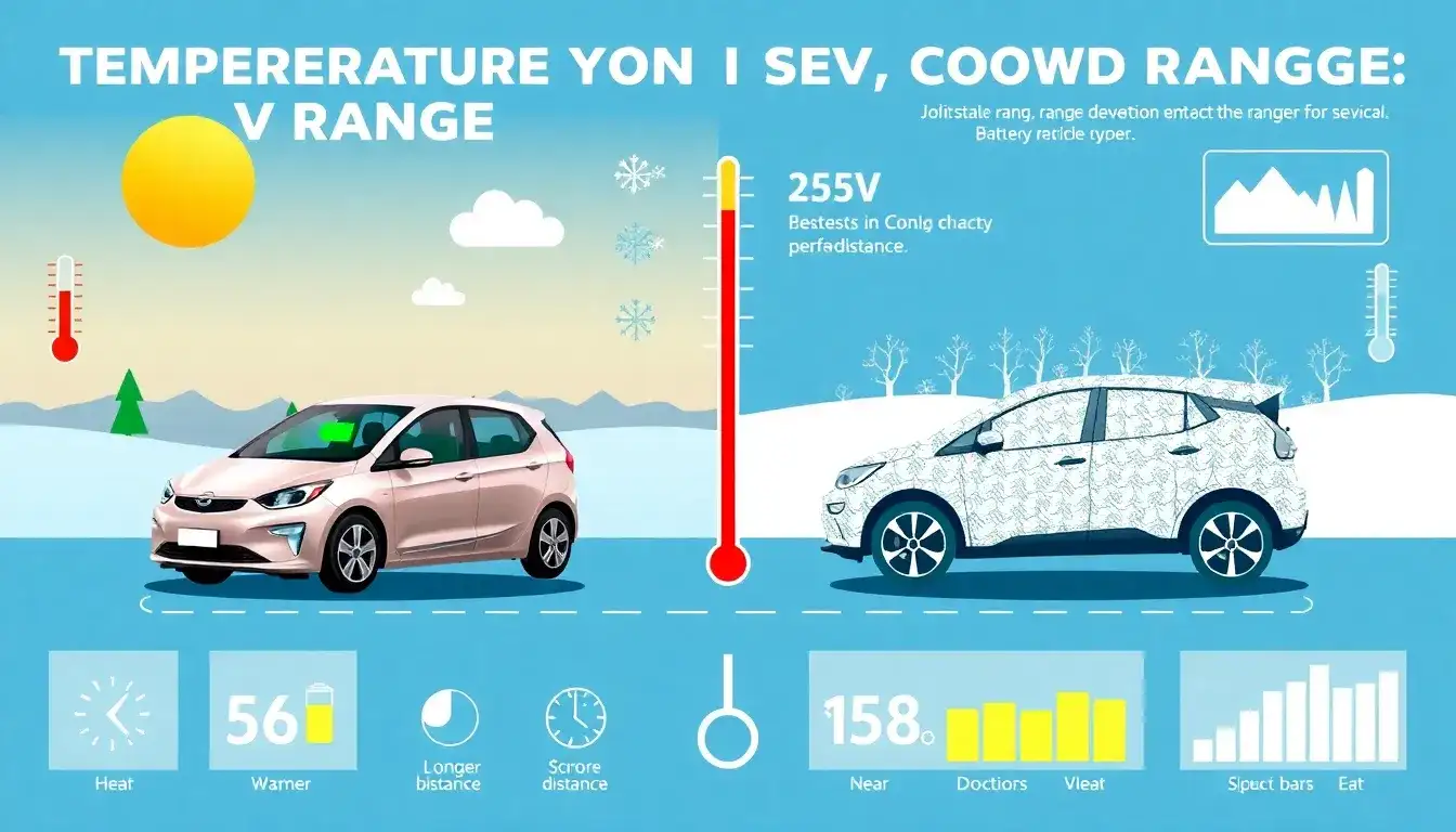 How does temperature affect EV range