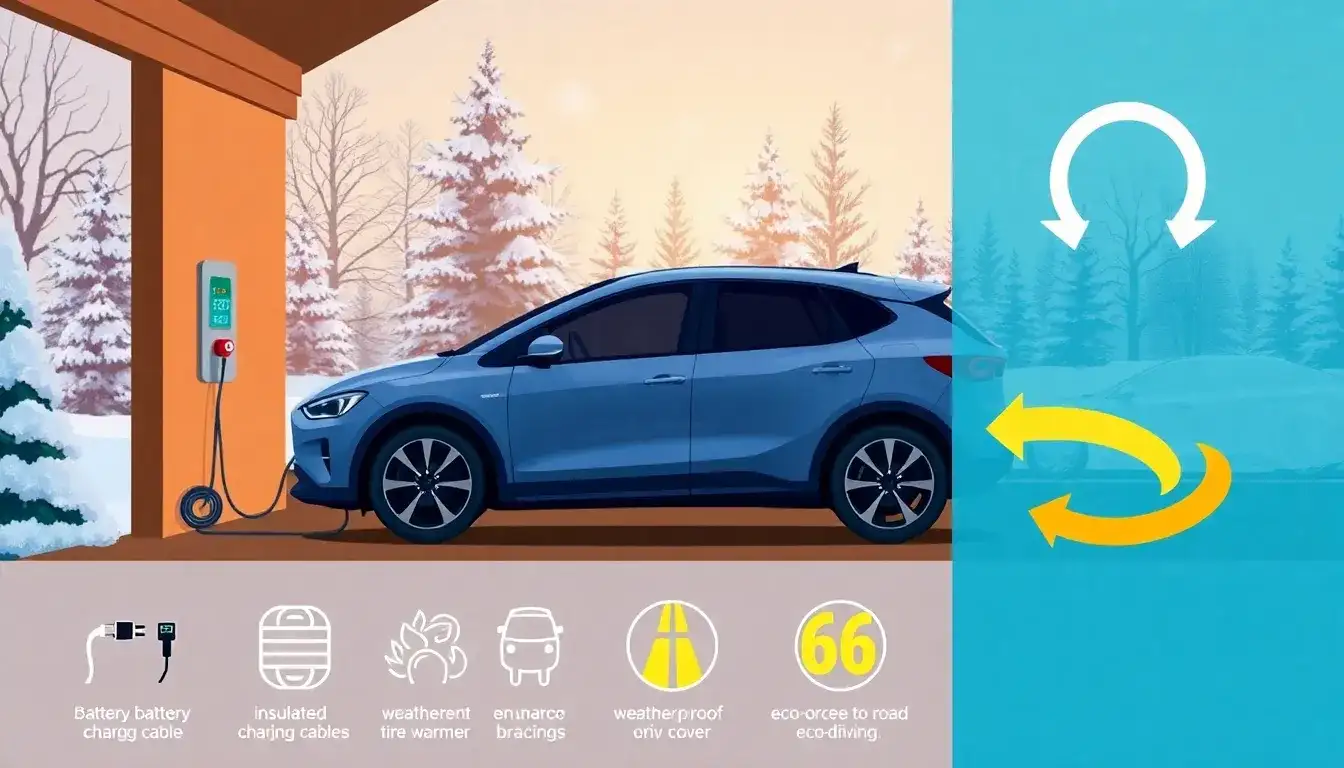 What measures can EV owners take to minimize the range impact of cold weather