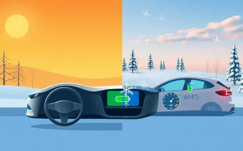 How does external temperature impact EV range