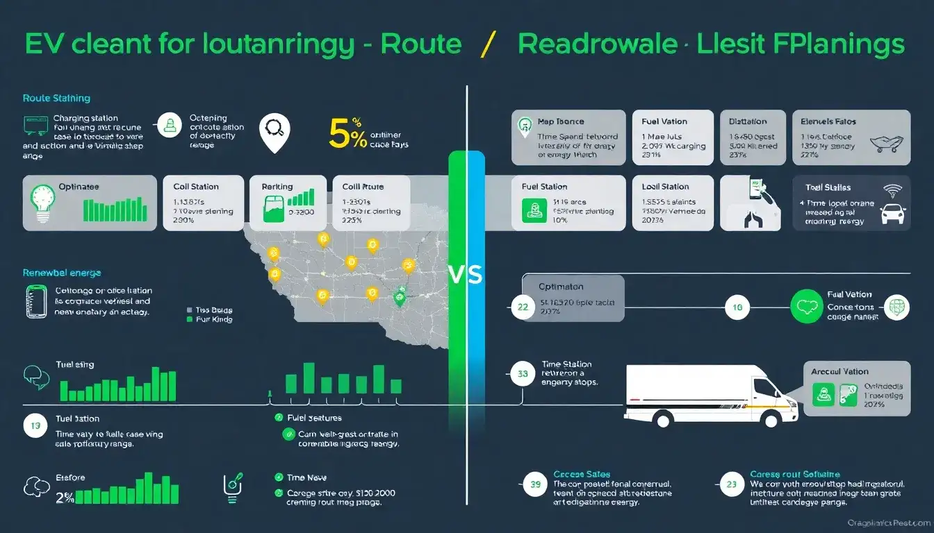 What are the key differences in route planning for EV fleets compared to traditional vehicles