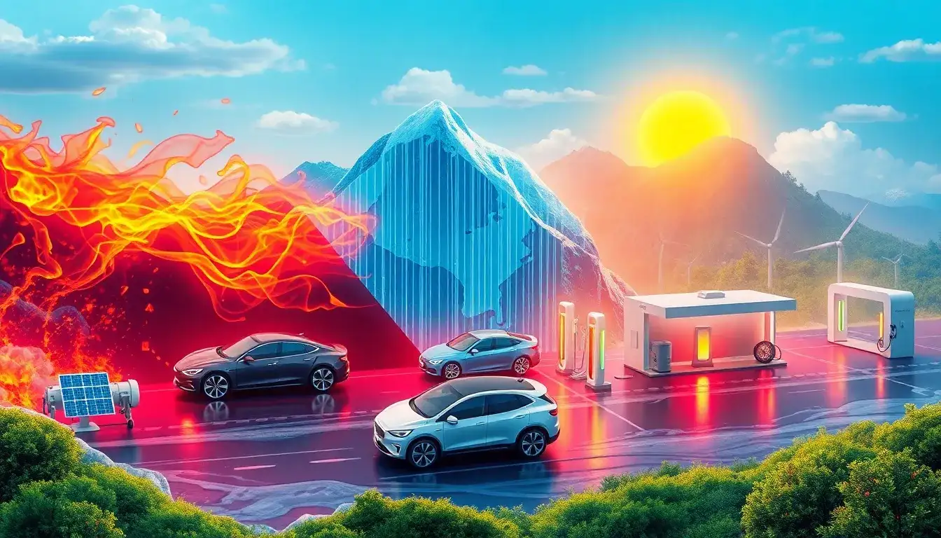 How does climate impact the lifespan of an EV battery