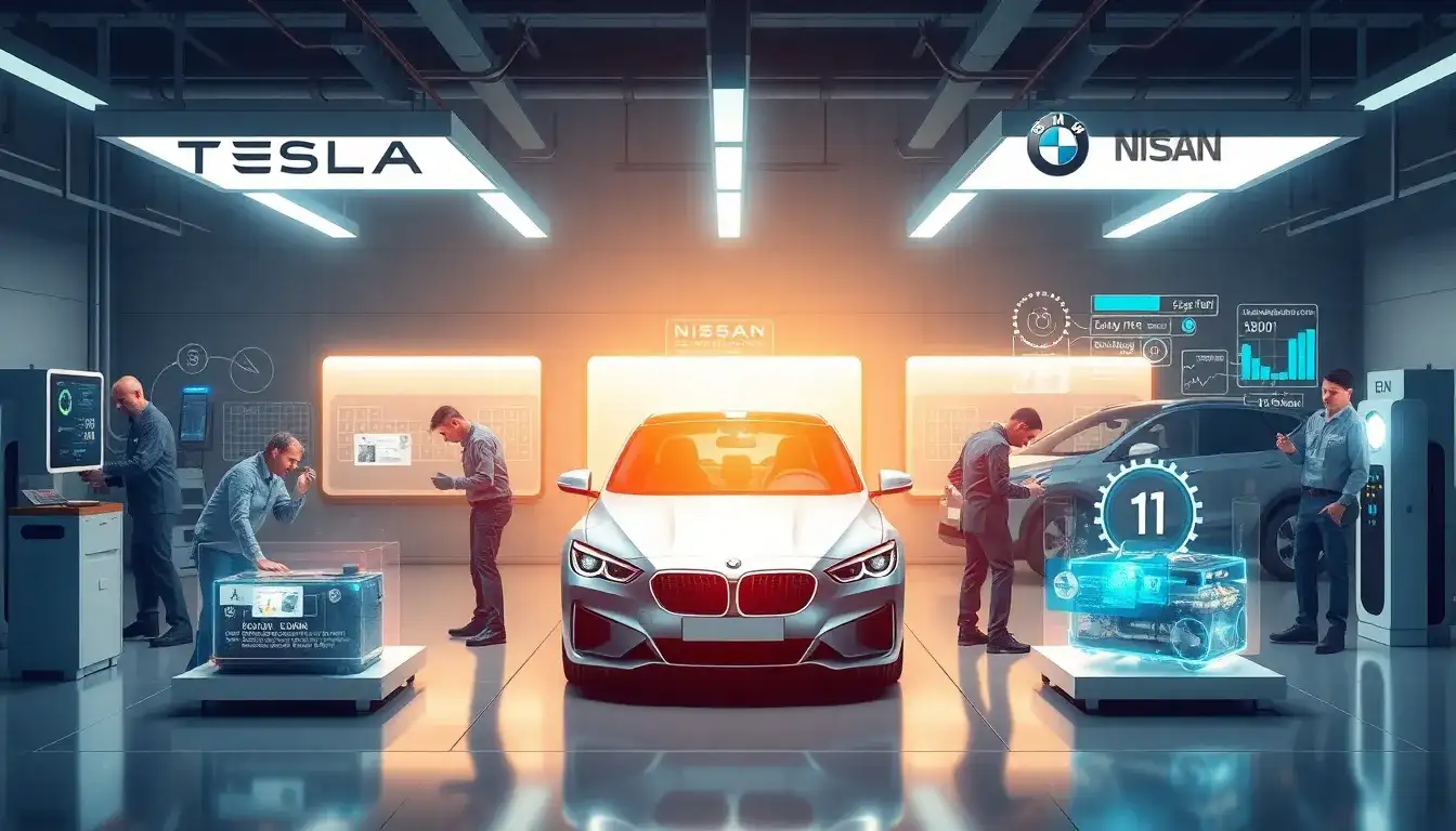 How do different EV manufacturers approach battery maintenance