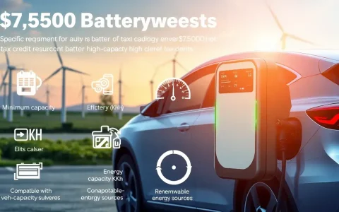 What are the specific battery requirements for the $7,500 tax credit