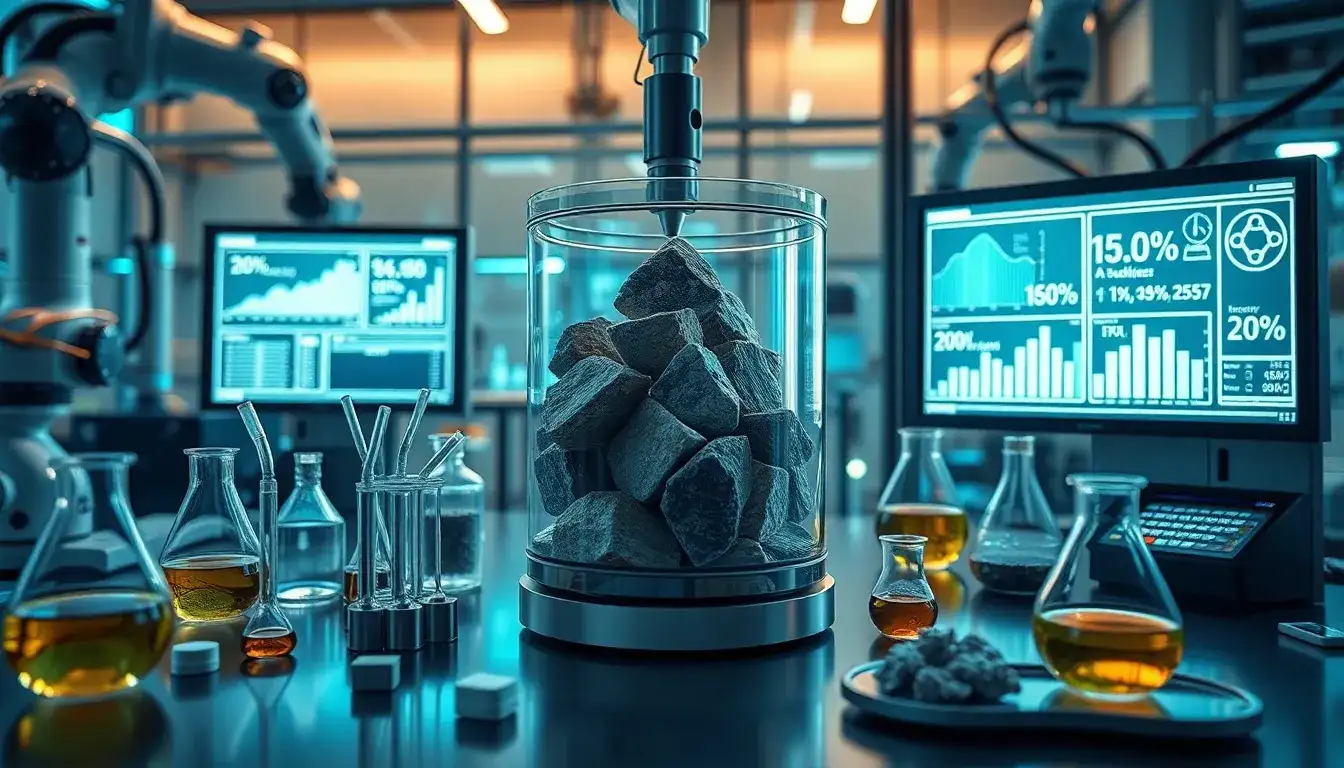 How is the percentage of critical minerals extracted or processed calculated
