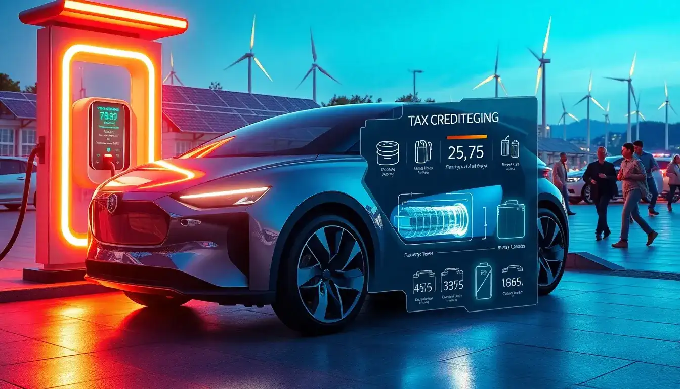 What are the specific battery requirements for a vehicle to qualify for the tax credit