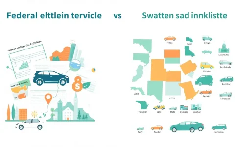 How do federal EV tax credits compare to state-specific rebates