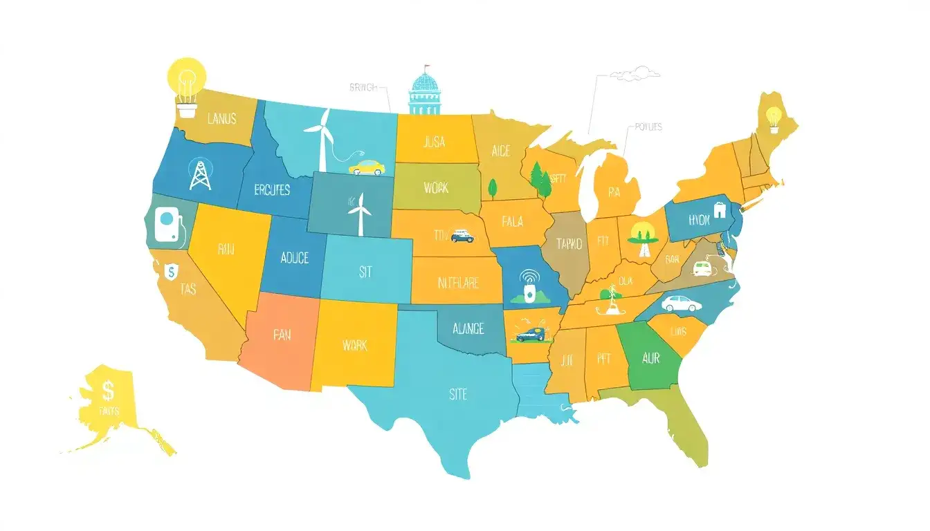 Are there any states that offer both tax credits and rebates for EVs