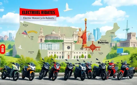 Which states offer the highest rebates for electric motorcycles
