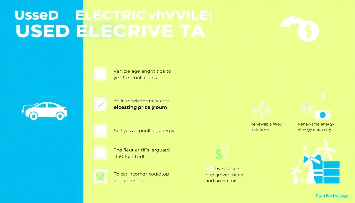 What are the eligibility requirements for used electric vehicle tax credits