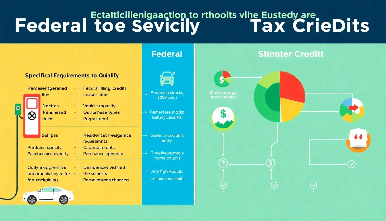What are the specific requirements to qualify for both federal and state EV tax credits