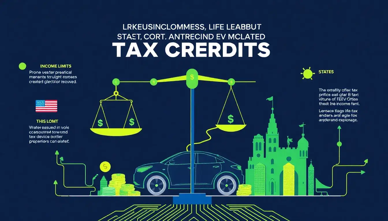 Are there any income limits that affect eligibility for both federal and state EV tax credits