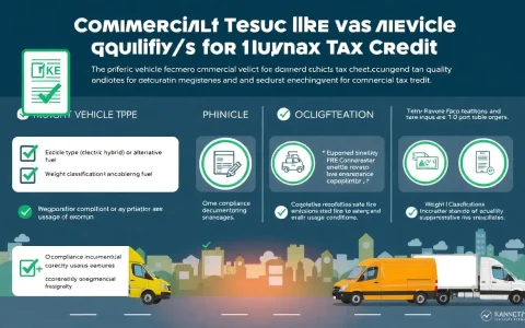 What are the specific requirements for a commercial vehicle to qualify for a tax credit