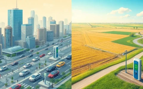 How does the frequency of EV charging differ between urban and rural areas