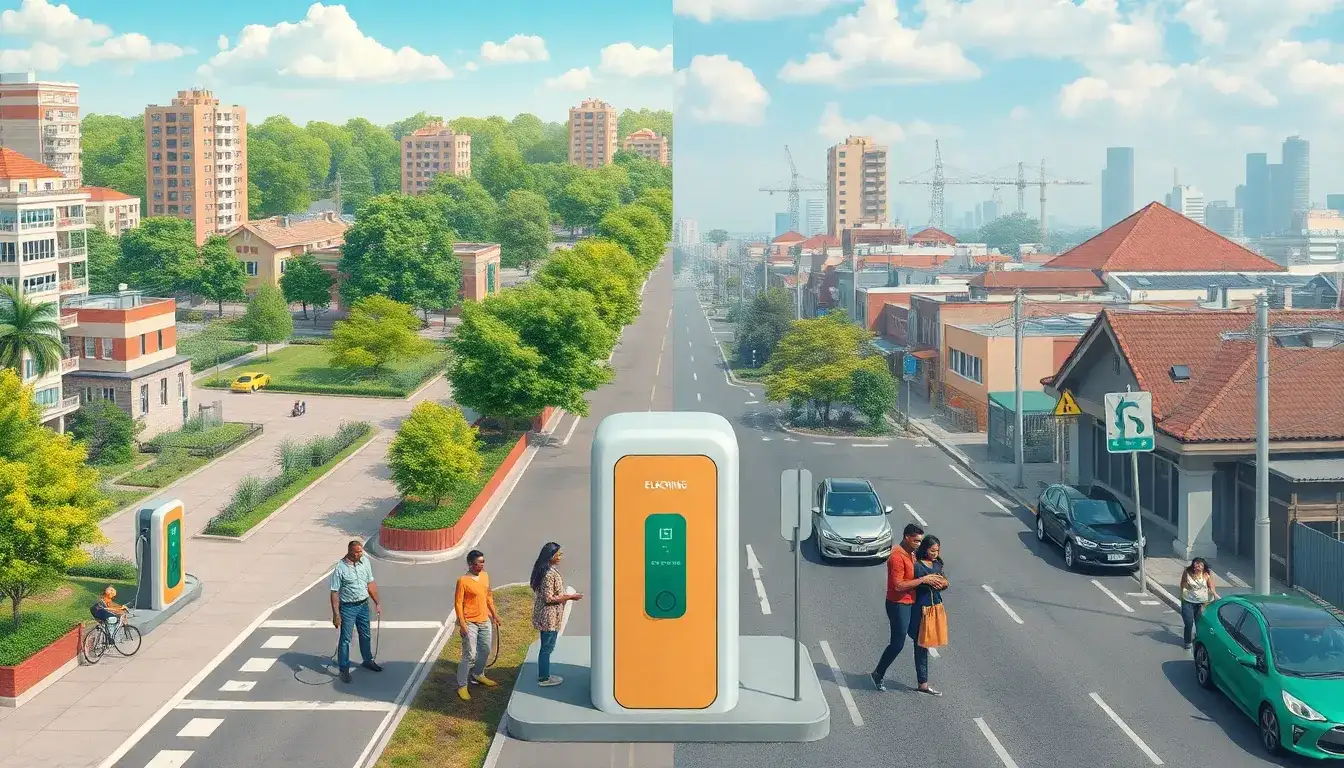 What role do charging station availability and cost barriers play in environmental justice