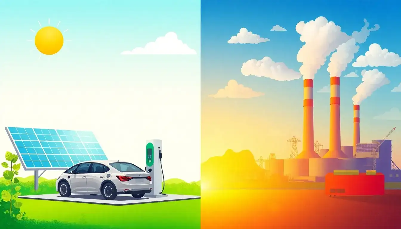 How does the source of electricity for charging EVs impact their overall carbon footprint