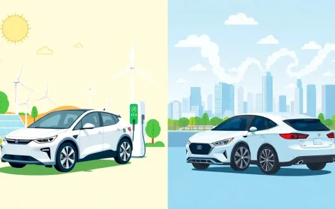 How does the carbon footprint of EVs compare to hybrid cars