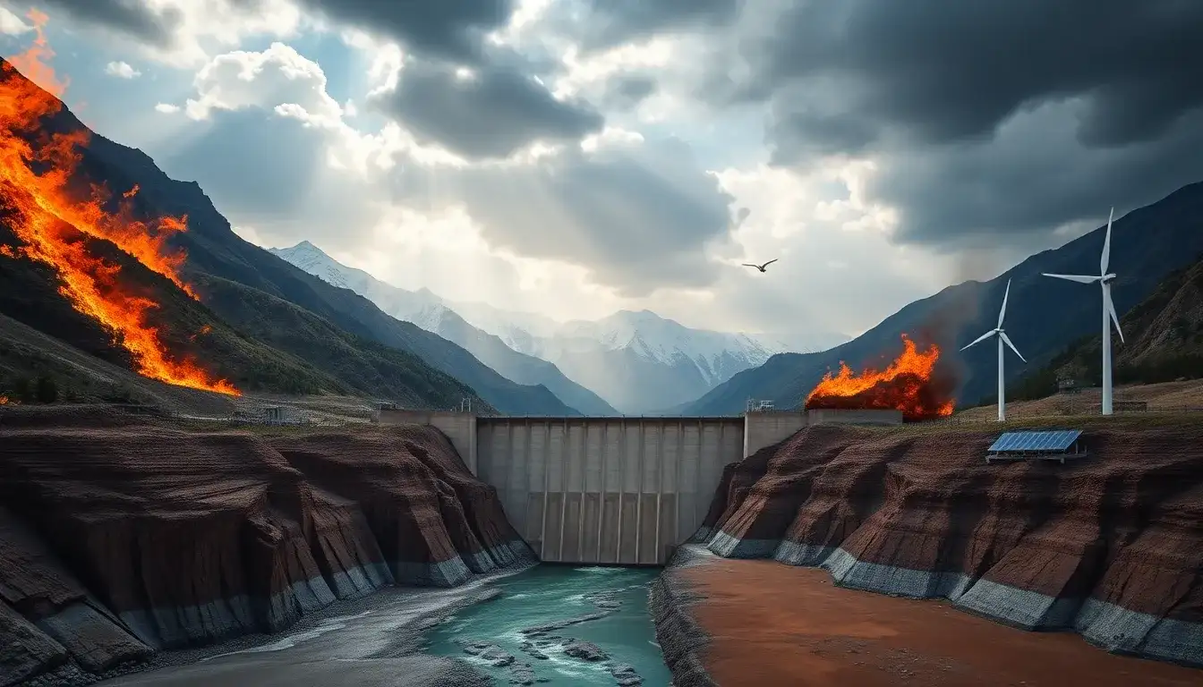 What challenges do regions with high hydropower reliance face due to climate change