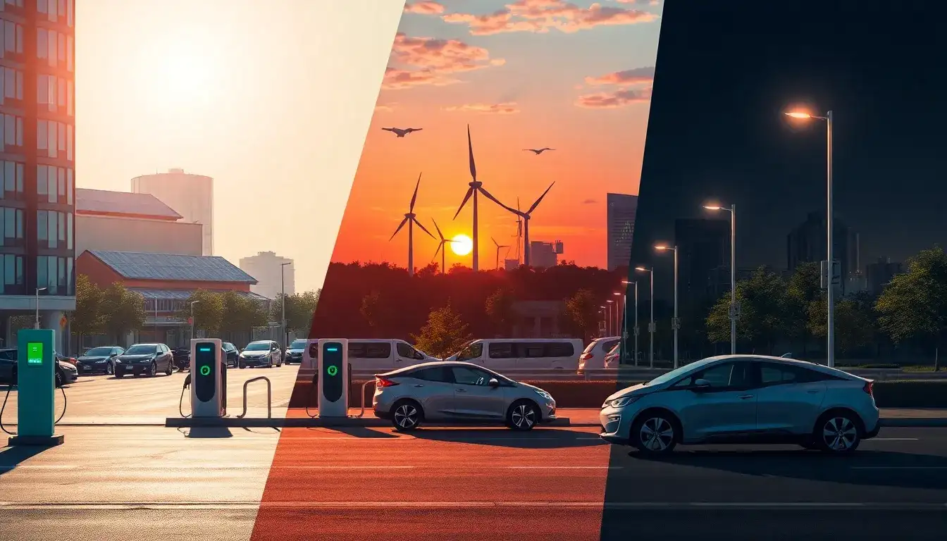 How does the timing of EV charging affect its environmental impact