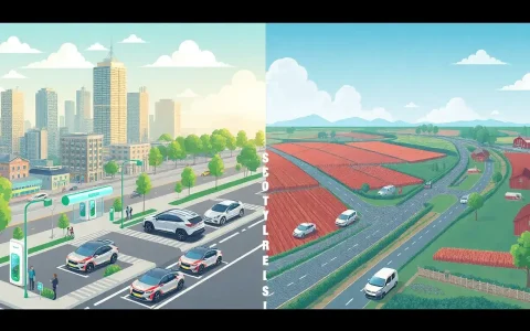 How does the adoption rate of EVs vary between urban and rural areas