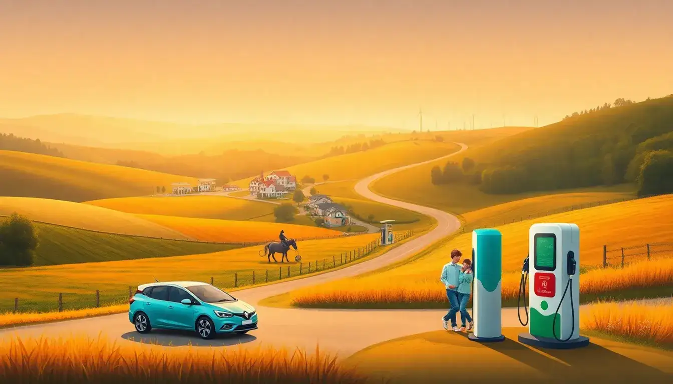 How does the distance to the nearest charging station impact EV usage in rural areas