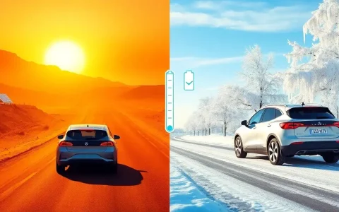 How does the efficiency of EVs compare between hot and cold regions