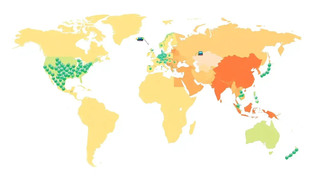 How does the availability of charging infrastructure vary across different regions