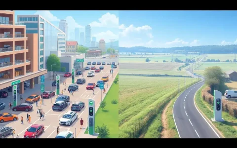 How does the availability of charging infrastructure differ between urban and rural areas