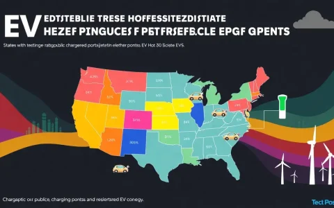 Which states have the highest ratio of public EV charging ports to registered electric vehicles