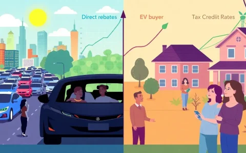 How do different types of EV subsidies (rebates vs. tax credits) impact adoption rates