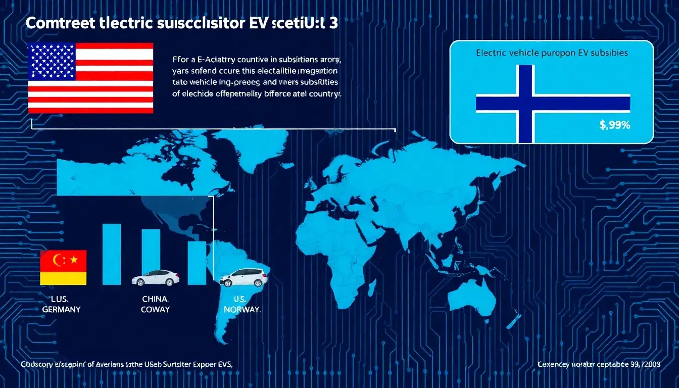 How do EV subsidies in the U.S. compare to those in other countries