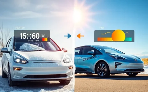 How does the energy consumption of EVs vary between cold and hot weather conditions