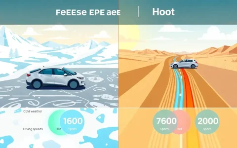What are the optimal driving speeds for EVs in cold and hot weather