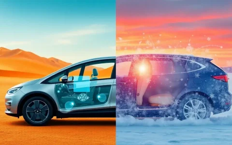 How do HVAC systems in EVs contribute to energy consumption in extreme temperatures