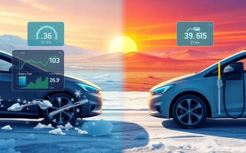 How does the energy consumption of EVs compare to gasoline-powered cars in extreme temperatures