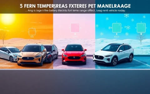 How does temperature impact the range of popular EV models