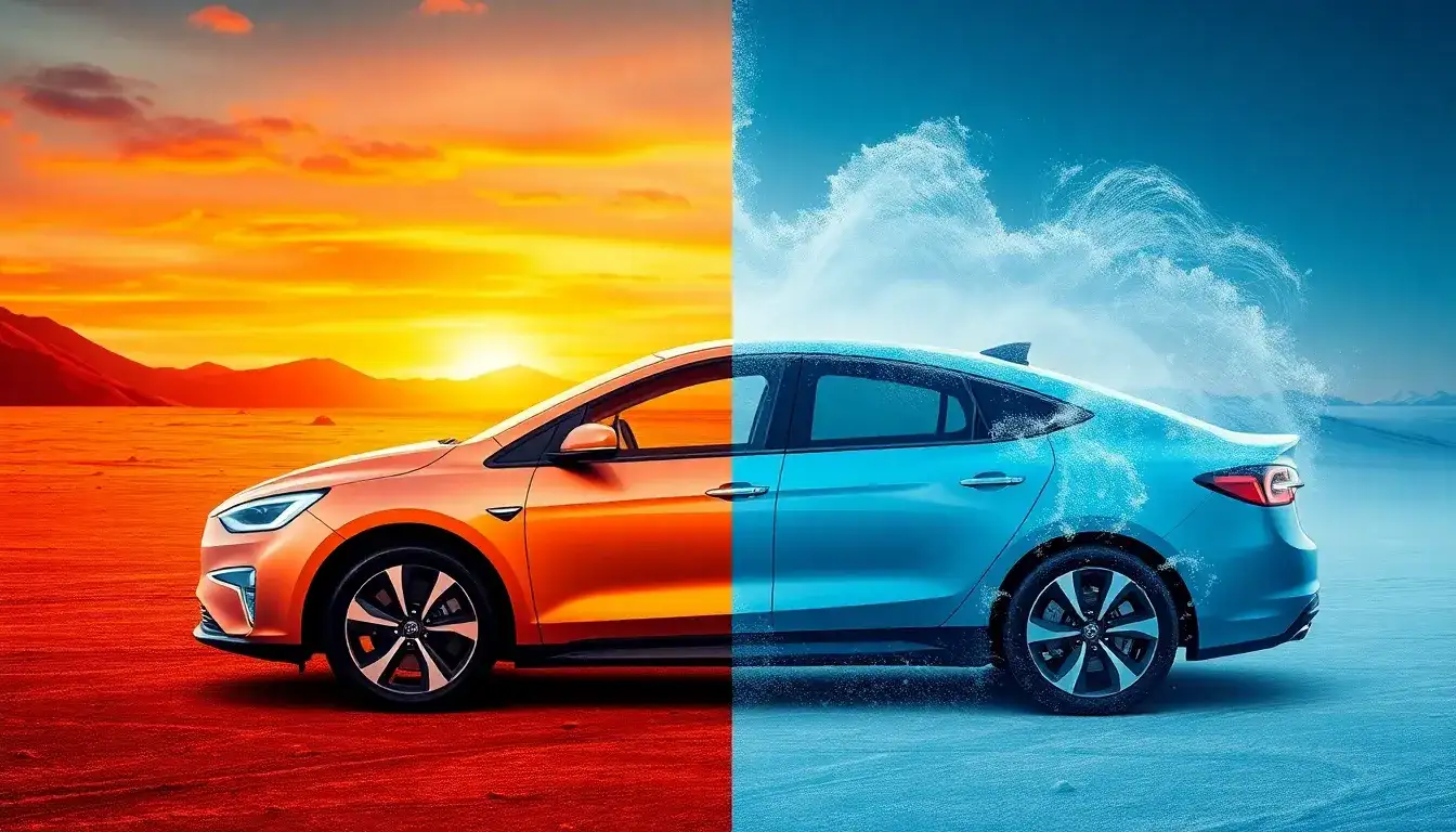 How do extreme temperatures influence the emissions of electric vehicles