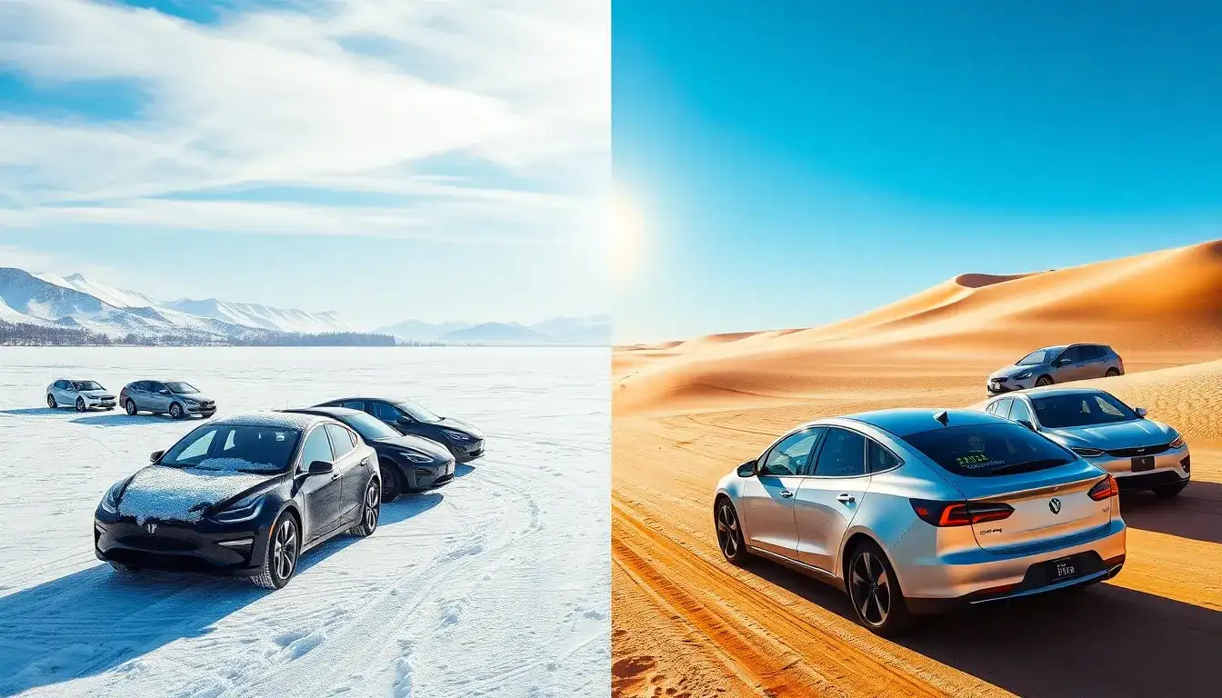 How do different EV models perform in extreme temperatures