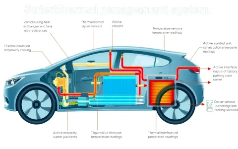 What are the main components of a battery thermal management system