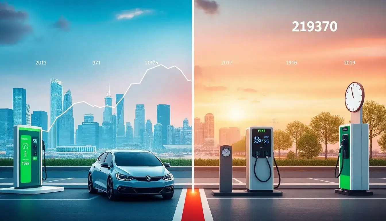 How does the cost of fast charging compare to the cost of gasoline over time