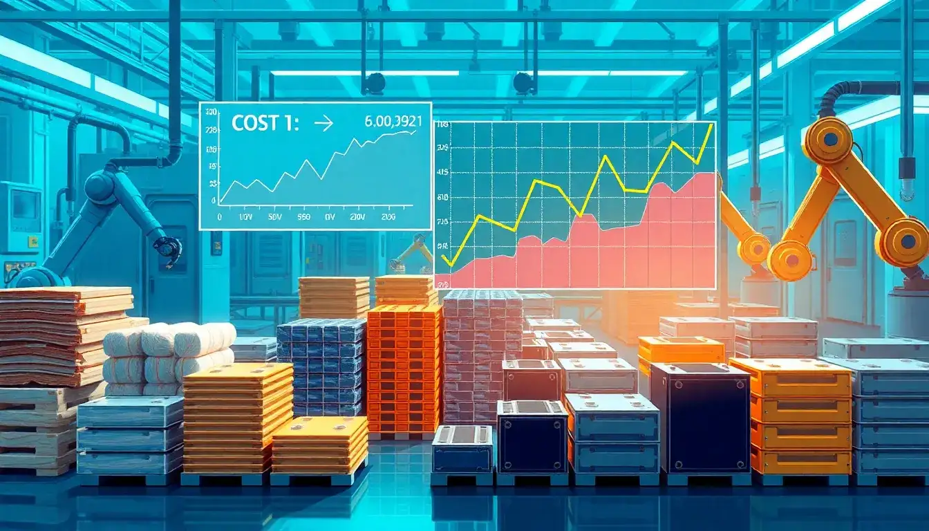 How significant is the impact of manufacturing costs on battery prices