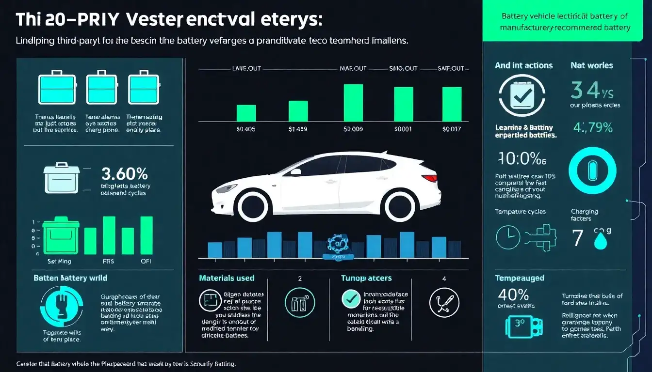 How does the lifespan of third-party EV batteries compare to manufacturer-replaced batteries