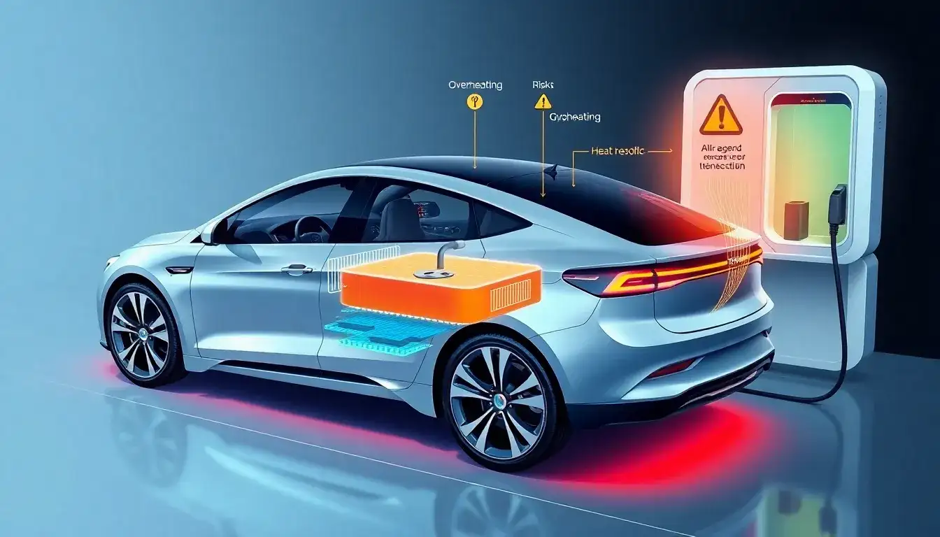 How does thermal management help mitigate the risks of fast charging