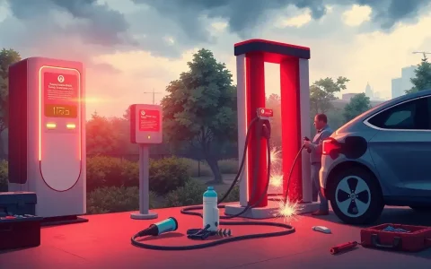 How do internal faults or errors within EV charging stations typically manifest