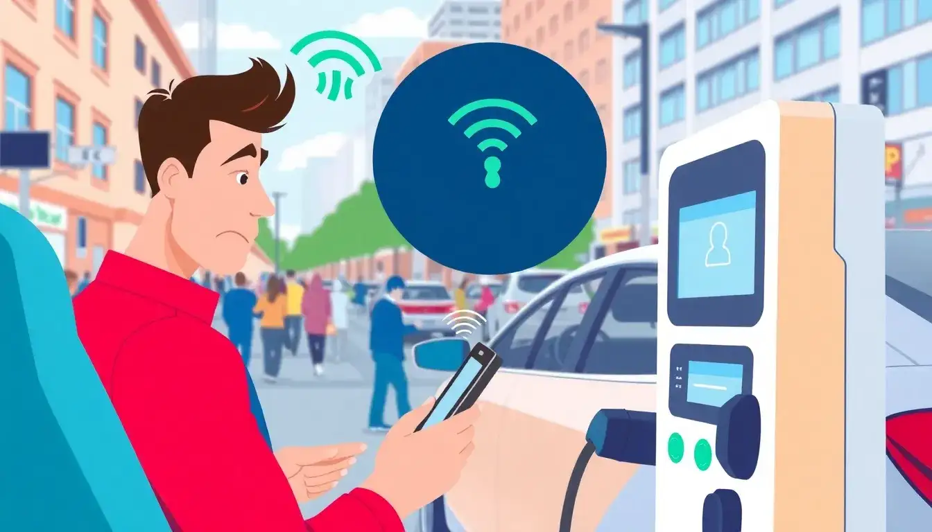 How do mobile connectivity issues impact EV charging payments