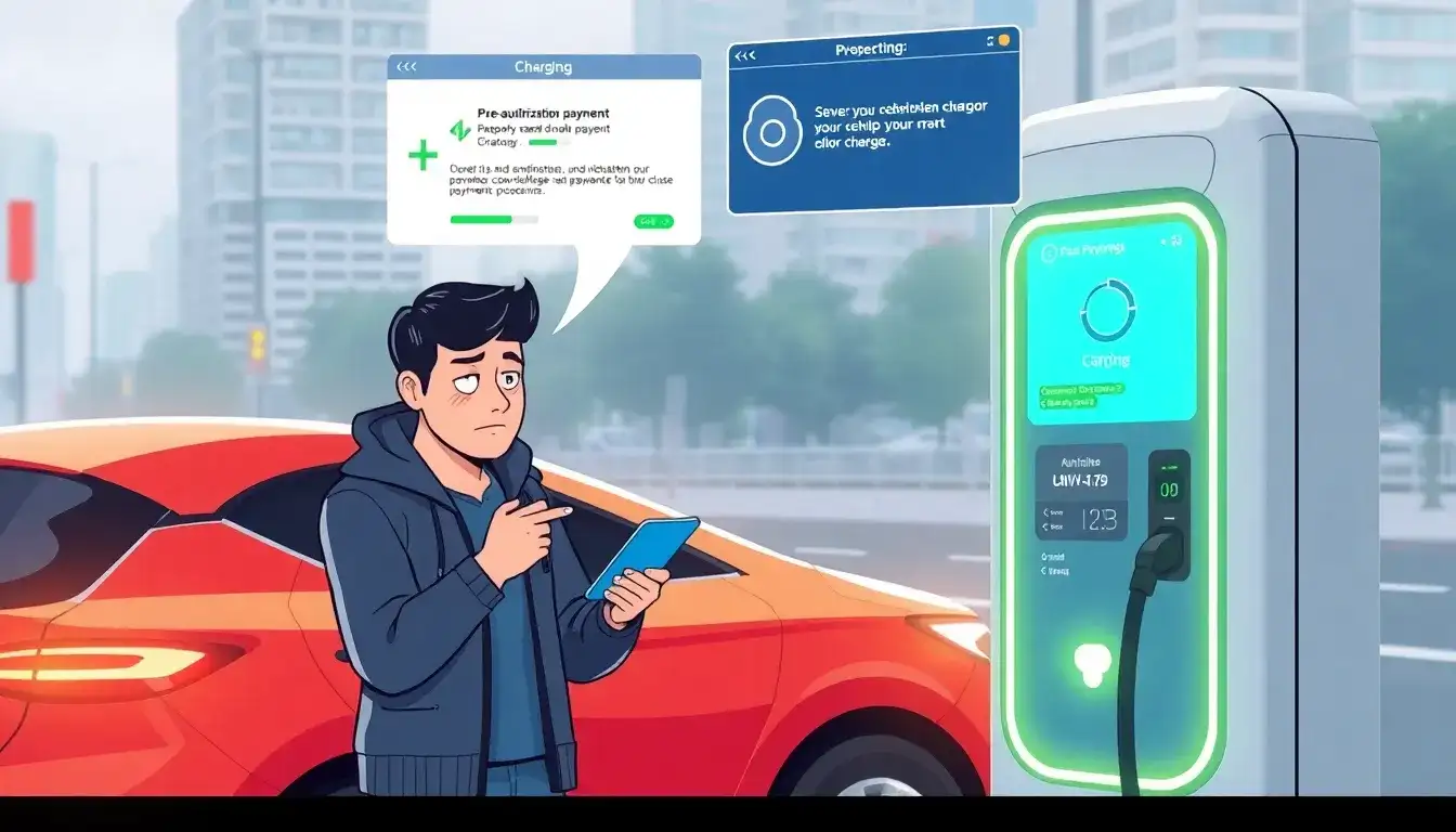 How do pre-authorisation payments cause frustration for EV users