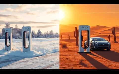 How do Tesla Superchargers perform in extreme weather conditions